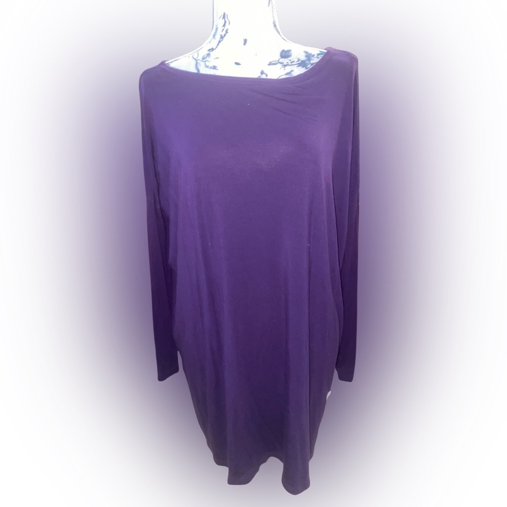 Julie Billiart Oversized Long Sleeve Blouse – Royal Purple – Size S – EUC